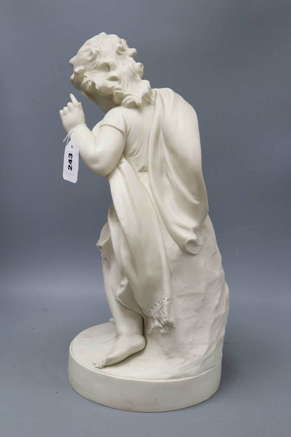 A 19th century Copeland parian ware figure On the Seashore, after Joseph Durham, height 47cm